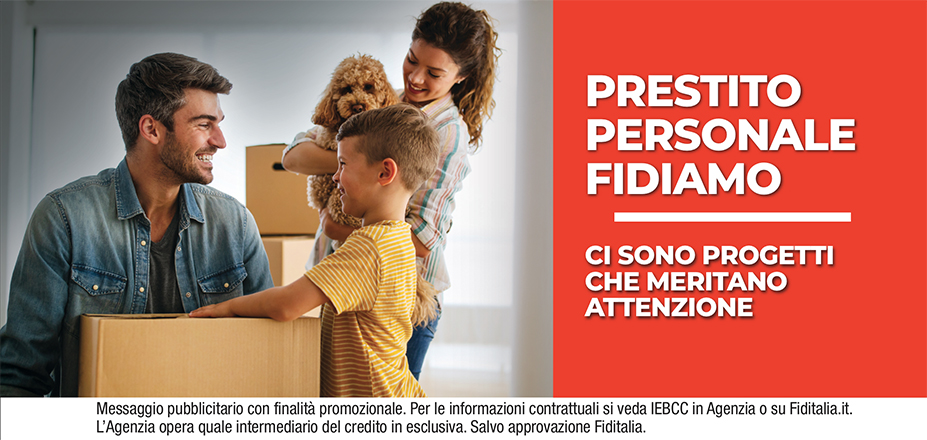 Agenzia Bogliacino Andrea Fiditalia | Savona, Alessandria | Prestito Personale Fidiamo - Ti aspettiamo per realizzare i tuoi progetti. Messaggio pubblicitario con finalità promozionale. Per le informazioni contrattuali si veda IEBCC in Agenzia o su Fiditalia.it. L’Agenzia opera quale intermediario del credito in esclusiva. Salvo approvazione Fiditalia.